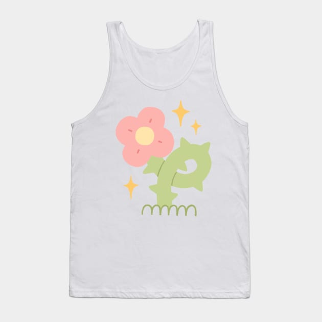 Sweet but Spiky Flower Tank Top by Niamh Smith Illustrations